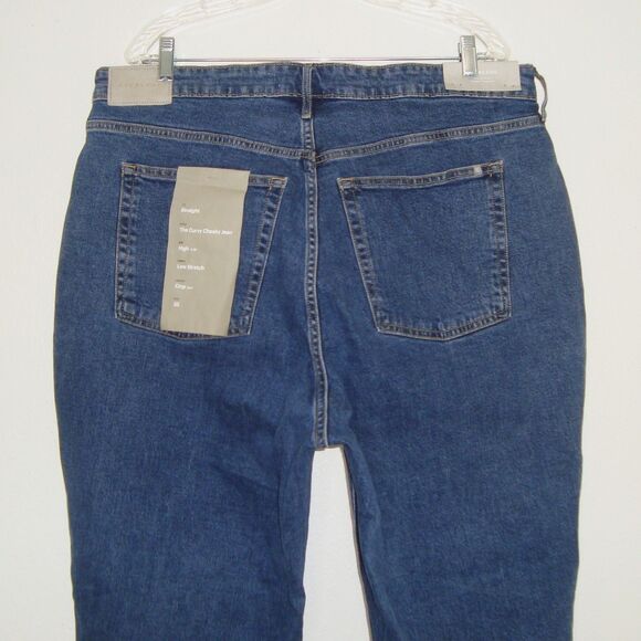 NEW Everlane The Curvy 90s Cheeky Crop Blue Denim Jean Organic Cotton Size 18/20 - Picture 10 of 13